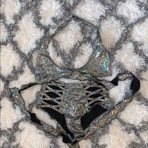 Women’s 2 Piece Rave Set, OS Top M Bottoms